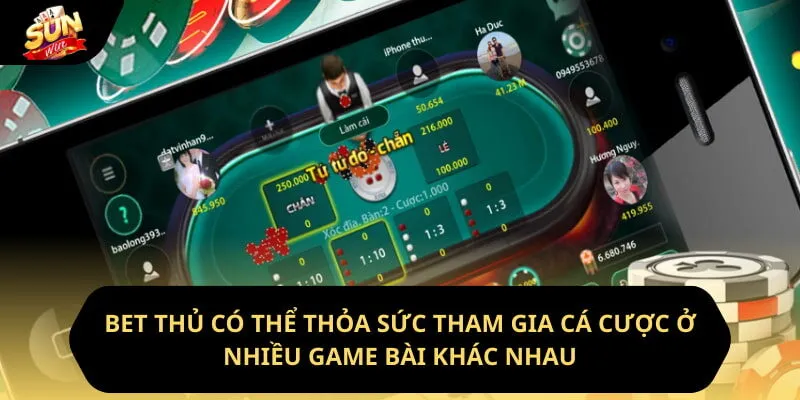 Game Bài Sunwin - Thỏa Đam Mê Cùng Các Bộ Môn 52 Lá 2 Sunwin Bet thủ có thể thỏa sức tham gia cá cược ở nhiều game bài khác nhau