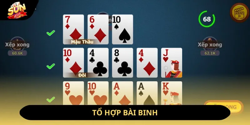 Mậu Binh Sunwin - Hướng Dẫn Cách Xếp 13 Lá Bài Từ A - Z 3 Sunwin Tổ hợp bài binh