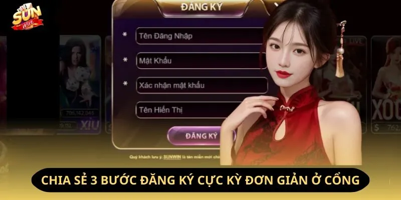 Chia sẻ 3 bước đăng ký cực kỳ đơn giản ở sunwin