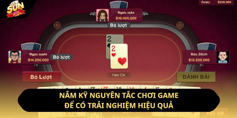 Tiến Lên - Trải Nghiệm Game Bài Đẳng Cấp Tại Sunwin 3 Sunwin Nắm kỹ nguyên tắc chơi game để có trải nghiệm hiệu quả